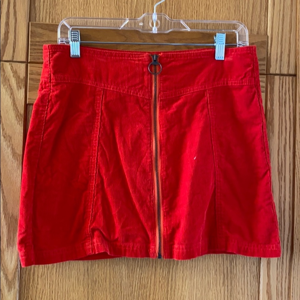 Forever 21 red corduroy skirt
